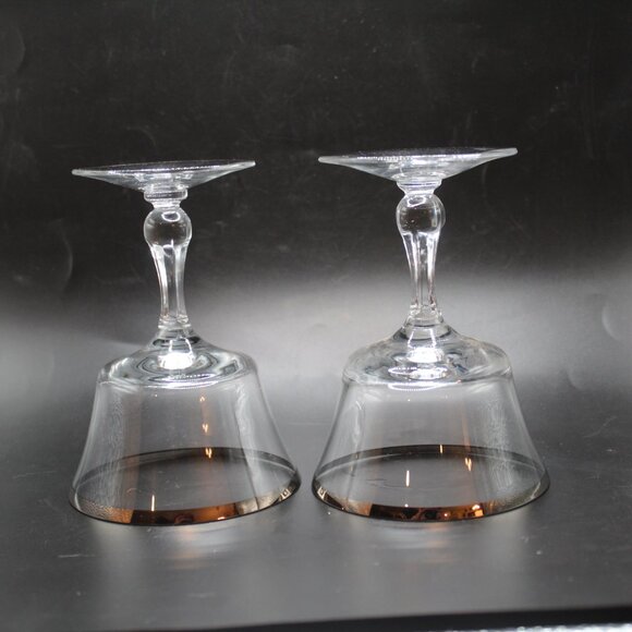 Set of 2 Fostoria Sheffield Champagne Sherbet Glasses โ Platinum Rim โ 5.25" โ - Picture 2 of 6